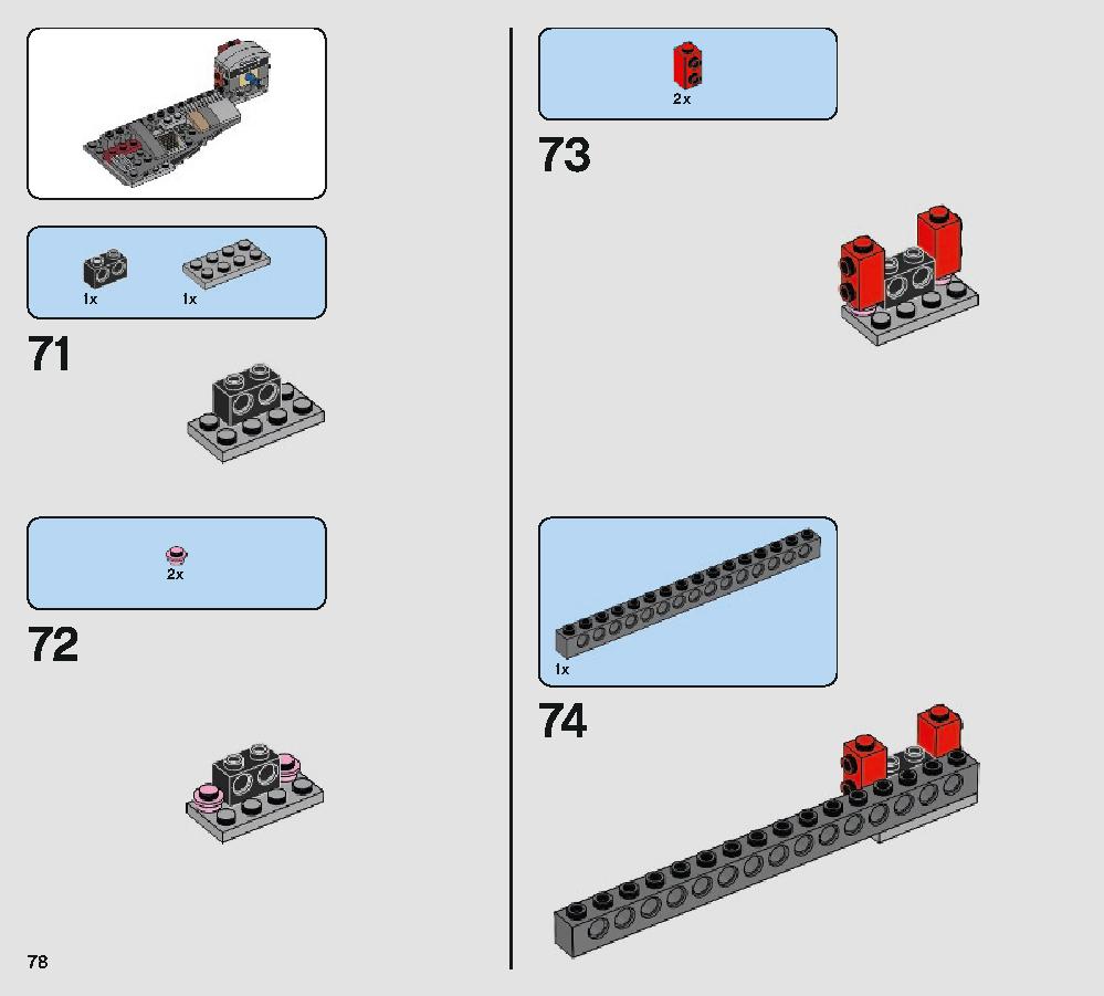 Defense of Crait 75202 LEGO information LEGO instructions 78 page