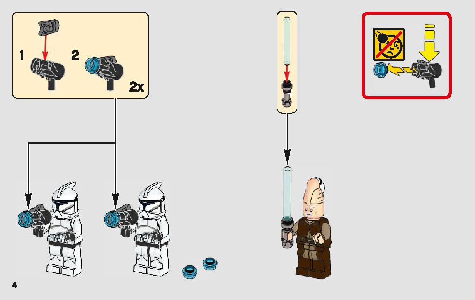 Jedi and Clone Troopers Battle Pack 75206 LEGO information LEGO instructions 4 page