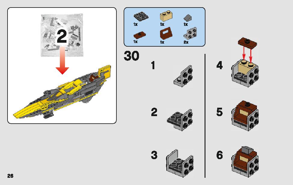 Anakin's Jedi Starfighter 75214 LEGO information LEGO instructions 26 page