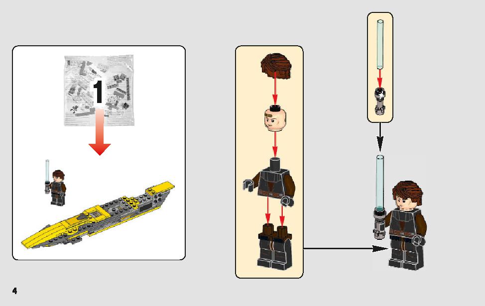 Anakin's Jedi Starfighter 75214 LEGO information LEGO instructions 4 page