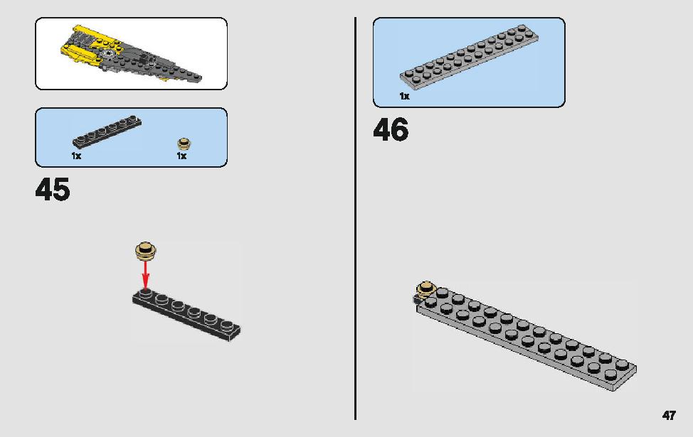 Anakin's Jedi Starfighter 75214 LEGO information LEGO instructions 47 page