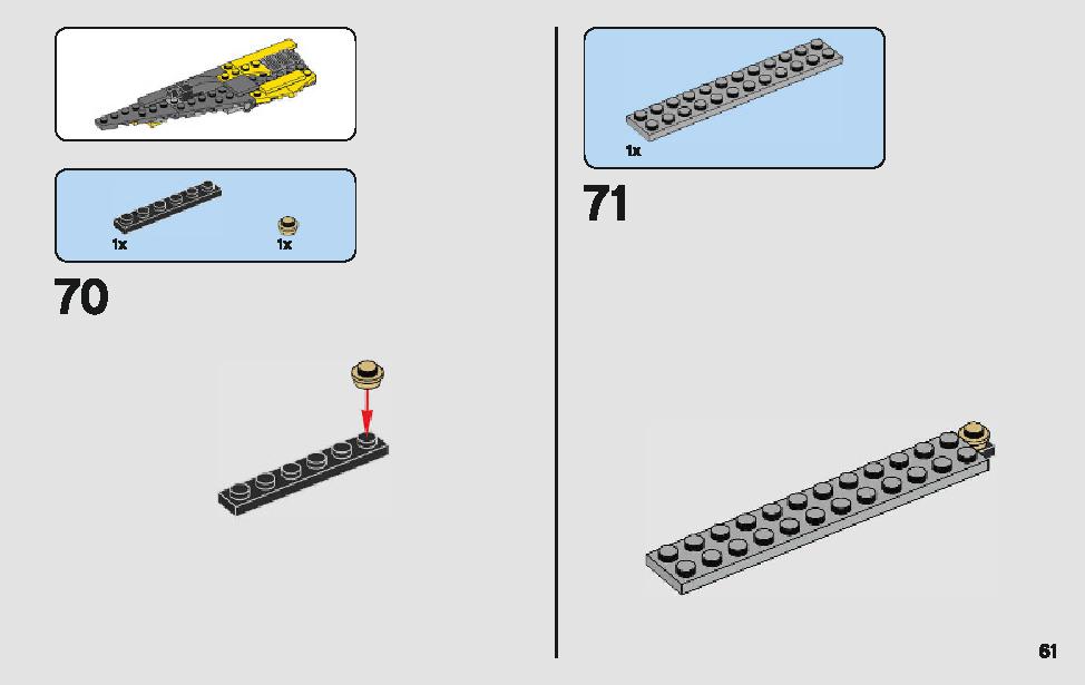 Anakin's Jedi Starfighter 75214 LEGO information LEGO instructions 61 page