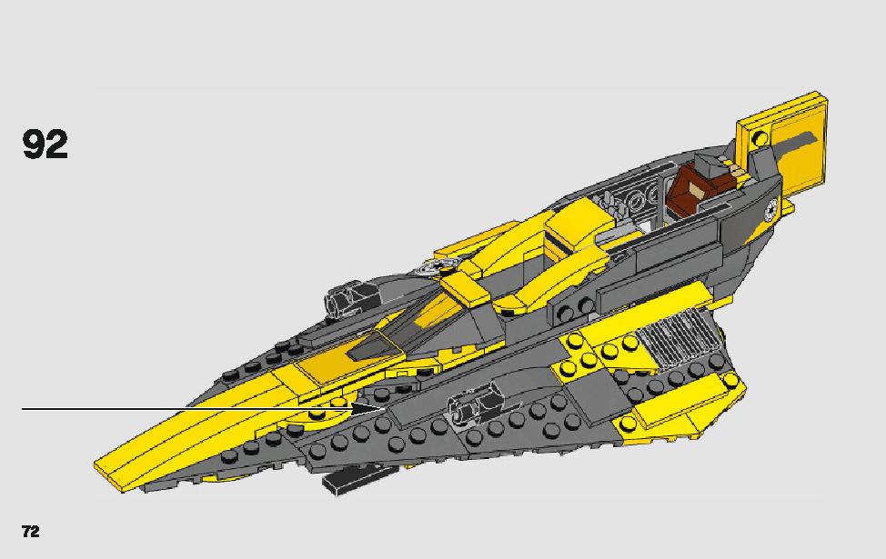 Anakin's Jedi Starfighter 75214 LEGO information LEGO instructions 72 page