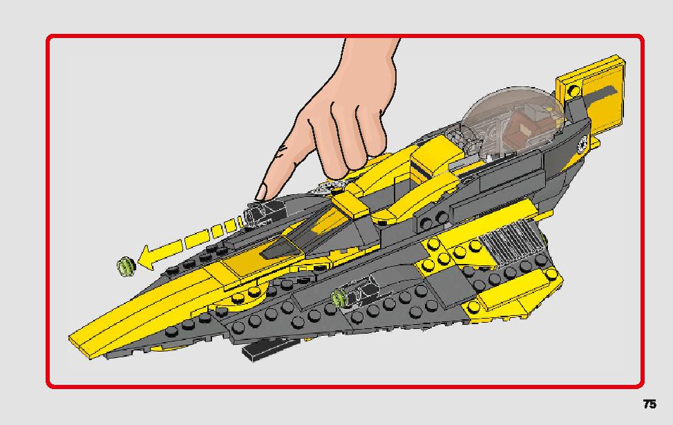 Anakin's Jedi Starfighter 75214 LEGO information LEGO instructions 75 page
