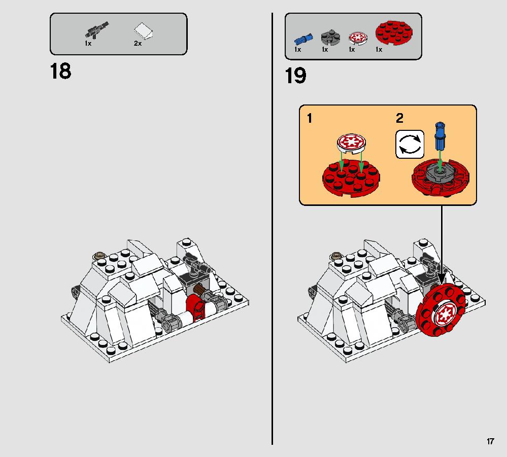 Action Battle Echo Base Defense 75241 LEGO information LEGO instructions 17 page