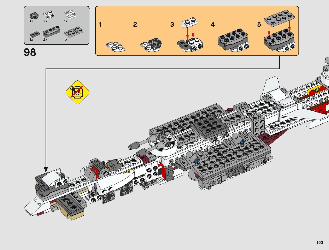 Tantive IV 75244 LEGO information LEGO instructions 103 page