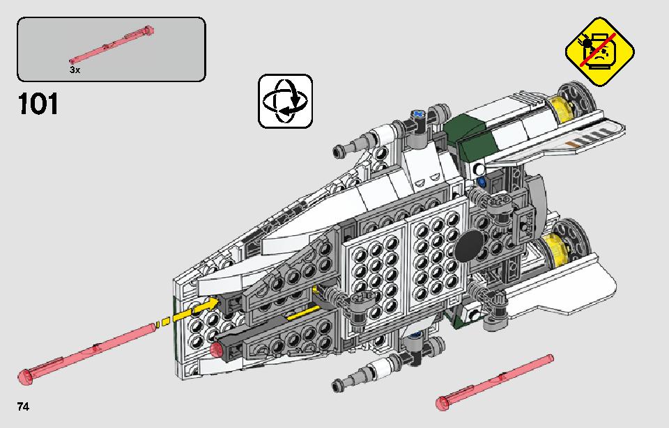 Resistance A-Wing Starfighter 75248 LEGO information LEGO instructions 74 page