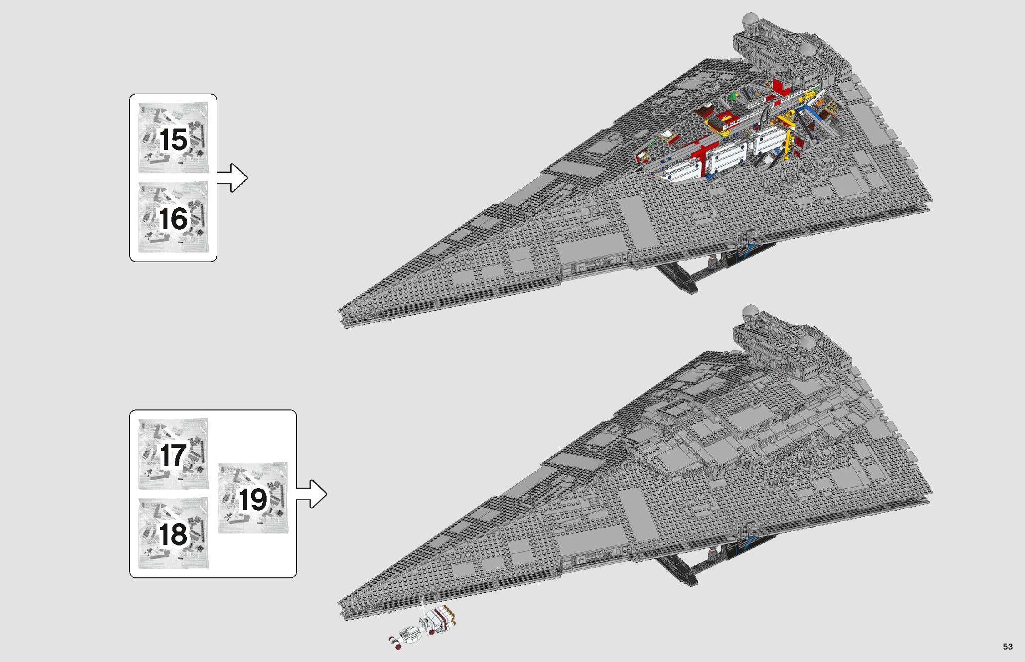 Imperial Star Destroyer 75252 LEGO information LEGO instructions 53 page