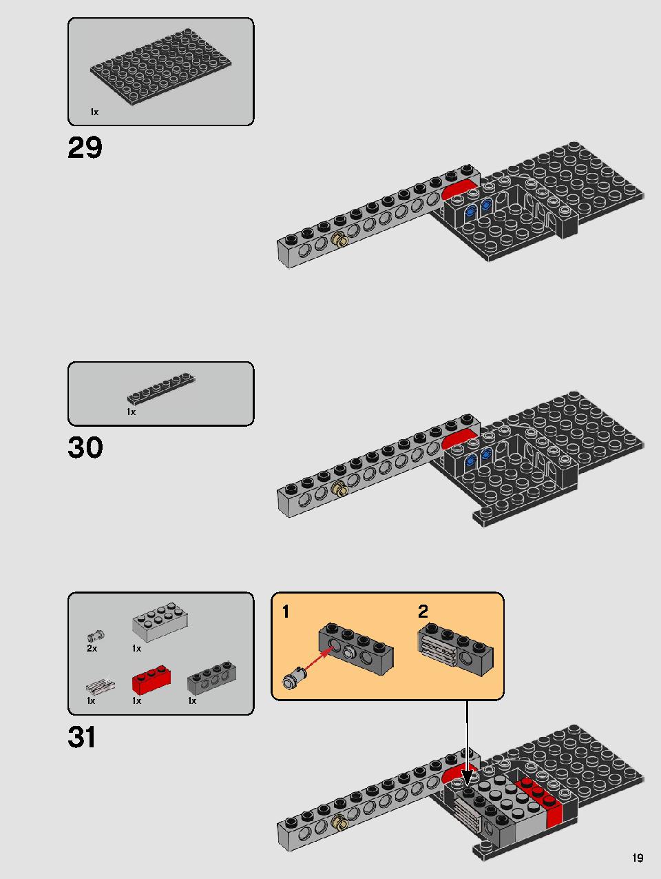 Kylo Ren's Shuttle 75256 LEGO information LEGO instructions 19 page