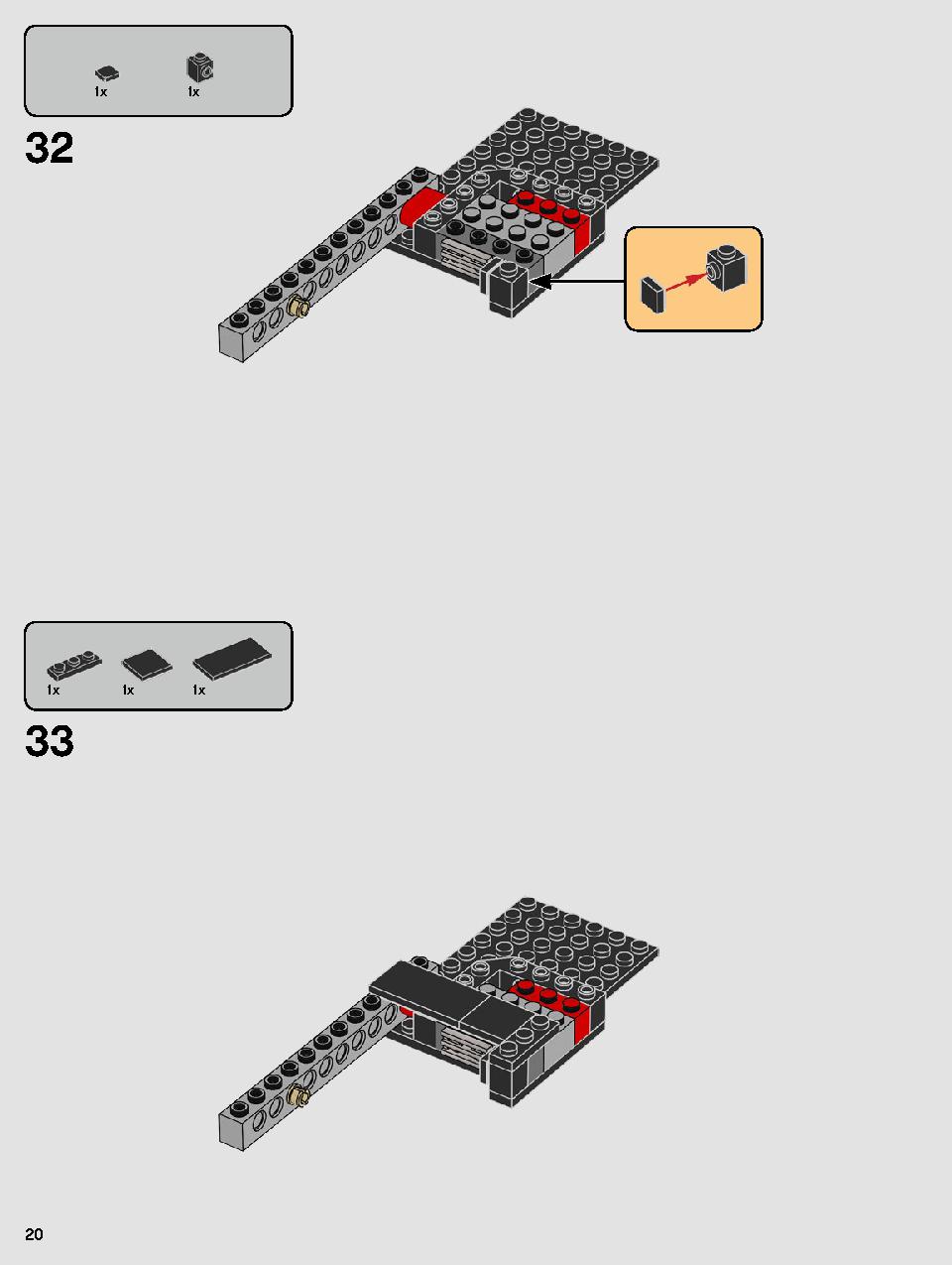 Kylo Ren's Shuttle 75256 LEGO information LEGO instructions 20 page