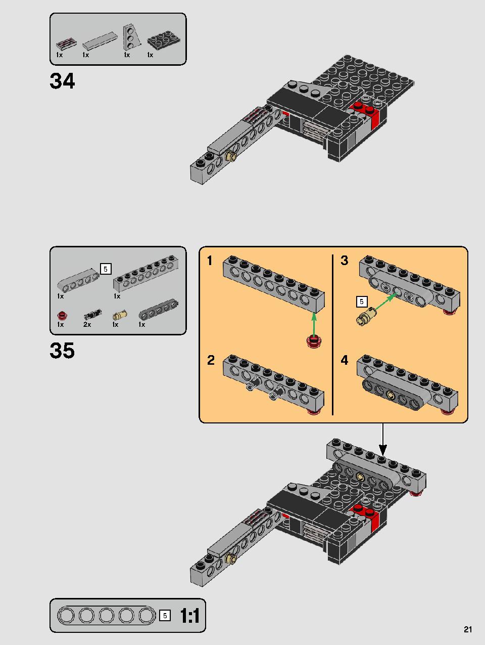 Kylo Ren's Shuttle 75256 LEGO information LEGO instructions 21 page