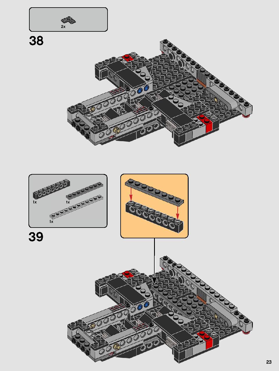 Kylo Ren's Shuttle 75256 LEGO information LEGO instructions 23 page