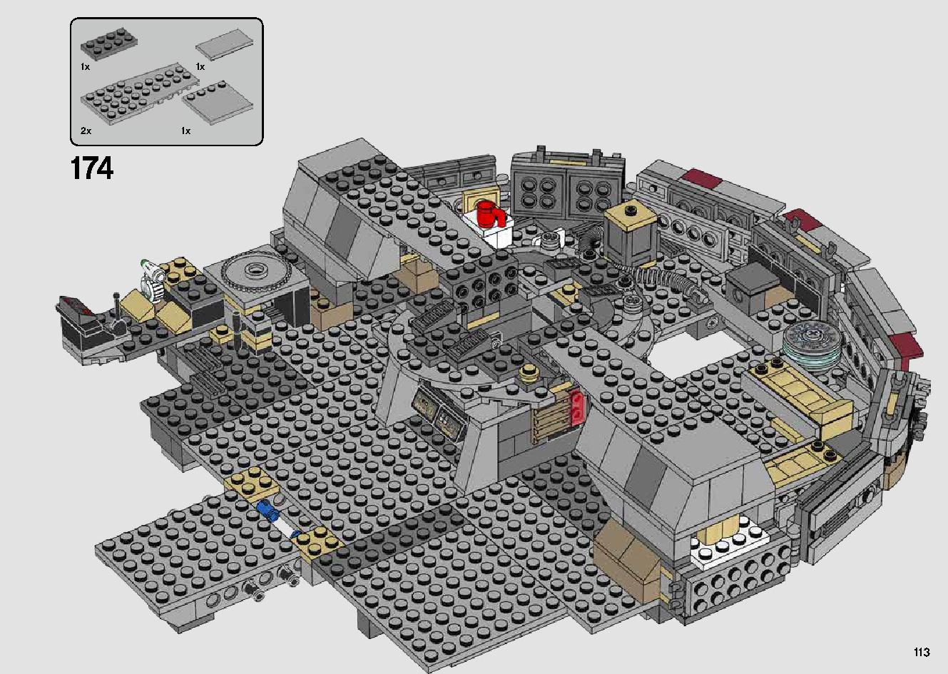 Millennium Falcon 75257 LEGO information LEGO instructions 113 page