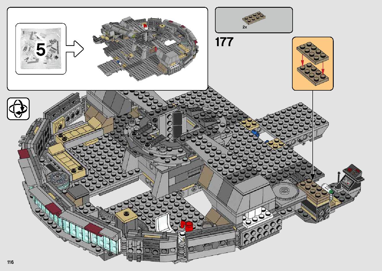 Millennium Falcon 75257 LEGO information LEGO instructions 116 page