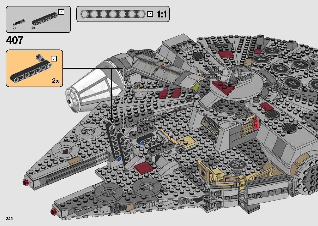 Millennium Falcon 75257 LEGO information LEGO instructions 242 page