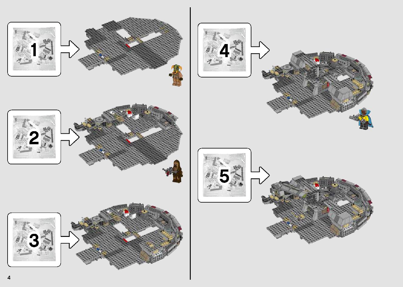 Millennium Falcon 75257 LEGO information LEGO instructions 4 page