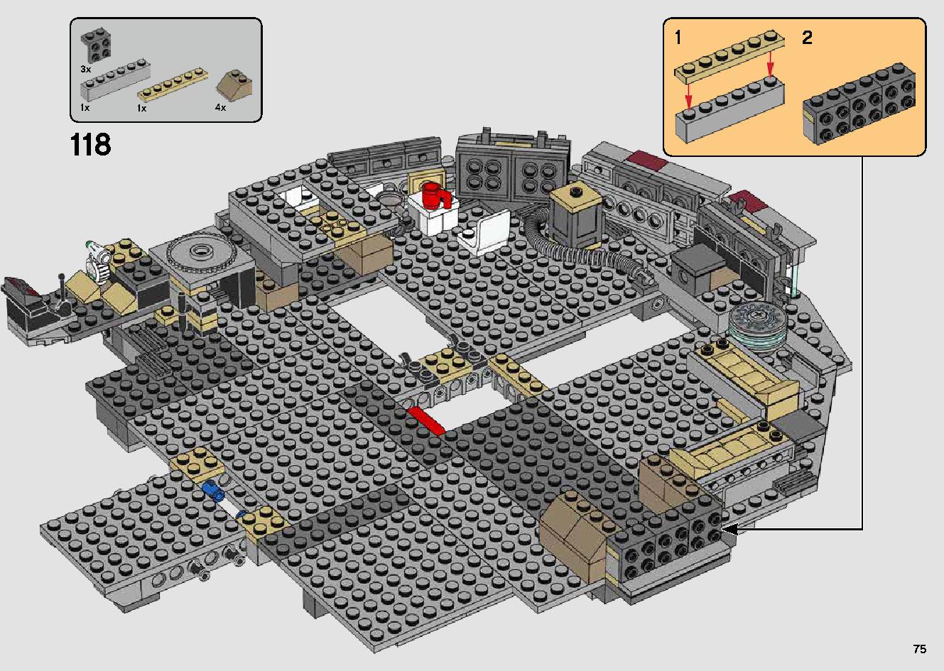 Millennium Falcon 75257 LEGO information LEGO instructions 75 page