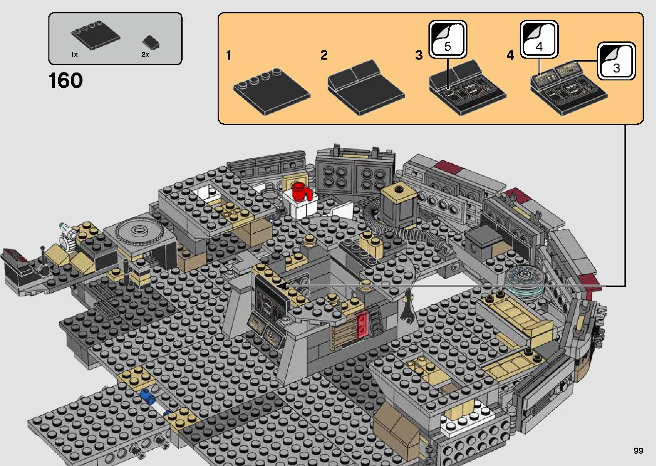 Millennium Falcon 75257 LEGO information LEGO instructions 99 page