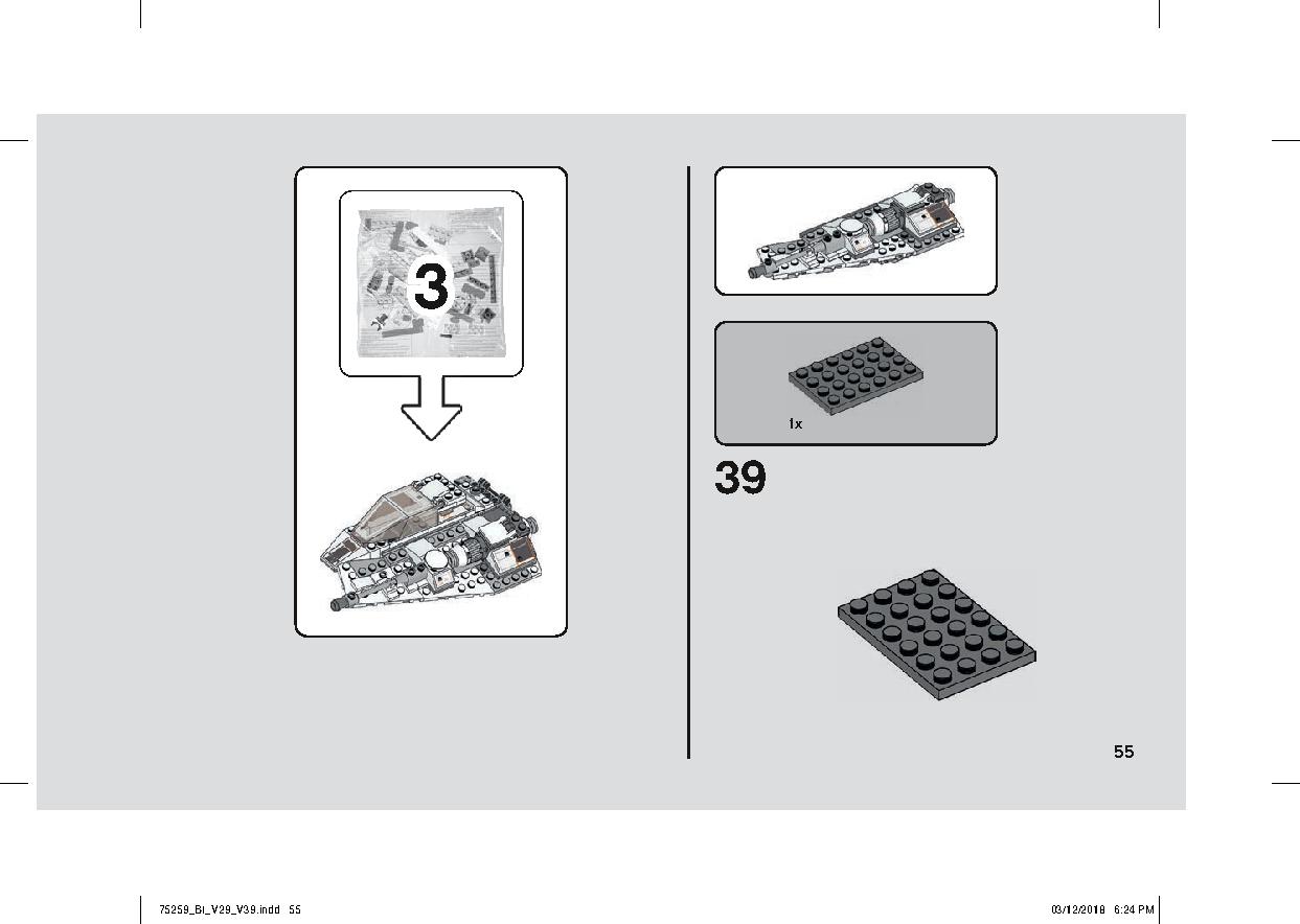 Snowspeeder - 20th Anniversary Edition 75259 LEGO information LEGO instructions 55 page