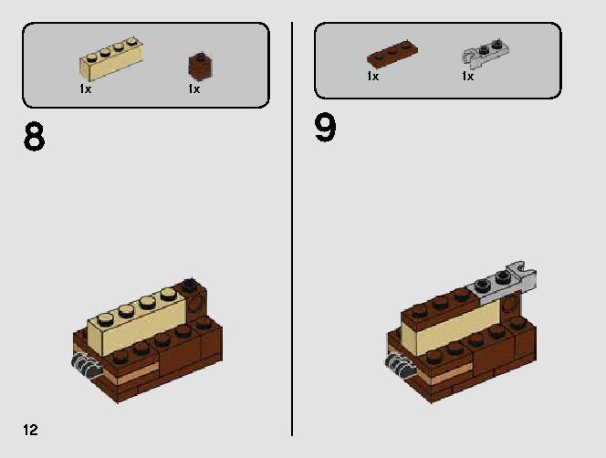 T-16 Skyhopper vs. Bantha Microfighters 75265 LEGO information LEGO instructions 12 page