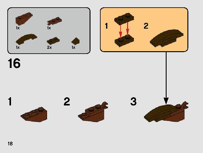 T-16 Skyhopper vs. Bantha Microfighters 75265 LEGO information LEGO instructions 18 page