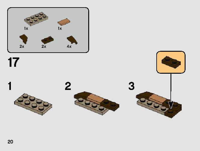 T-16 Skyhopper vs. Bantha Microfighters 75265 LEGO information LEGO instructions 20 page