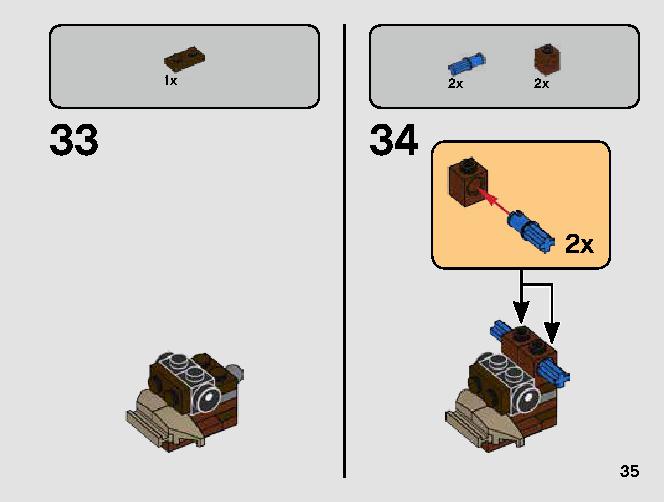 T-16 Skyhopper vs. Bantha Microfighters 75265 LEGO information LEGO instructions 35 page