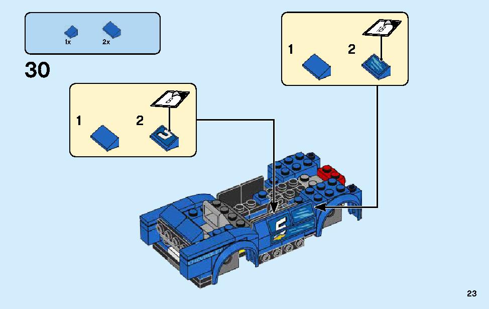 Chevrolet Camaro ZL1 Race Car 75891 LEGO information LEGO instructions 23 page