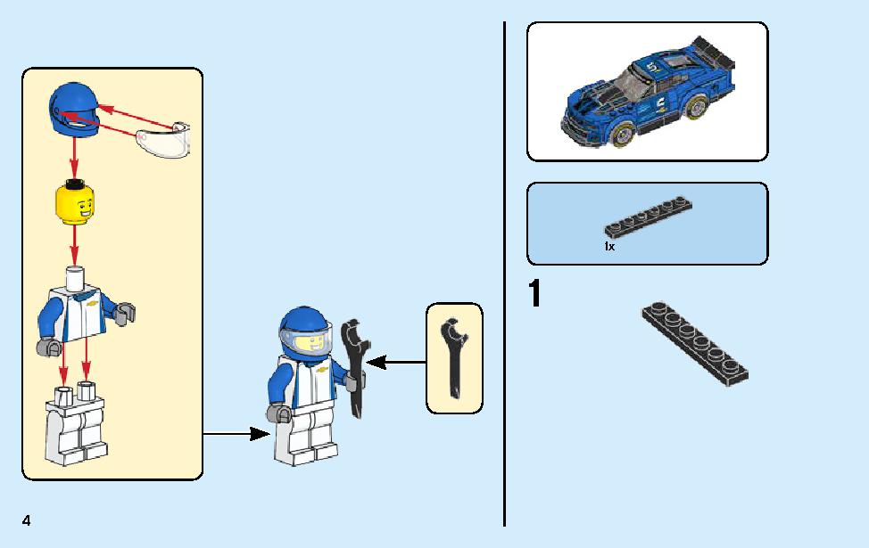 Chevrolet Camaro ZL1 Race Car 75891 LEGO information LEGO instructions 4 page