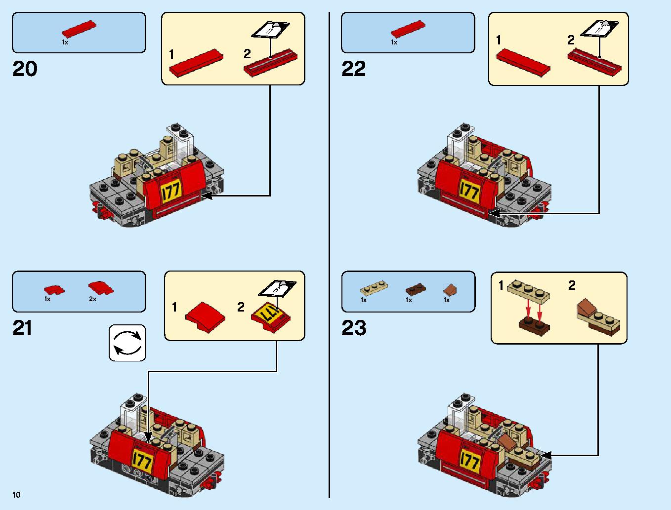 1967 Mini Cooper S Rally and 2018 MINI John Cooper Works Buggy 75894 LEGO information LEGO instructions 10 page