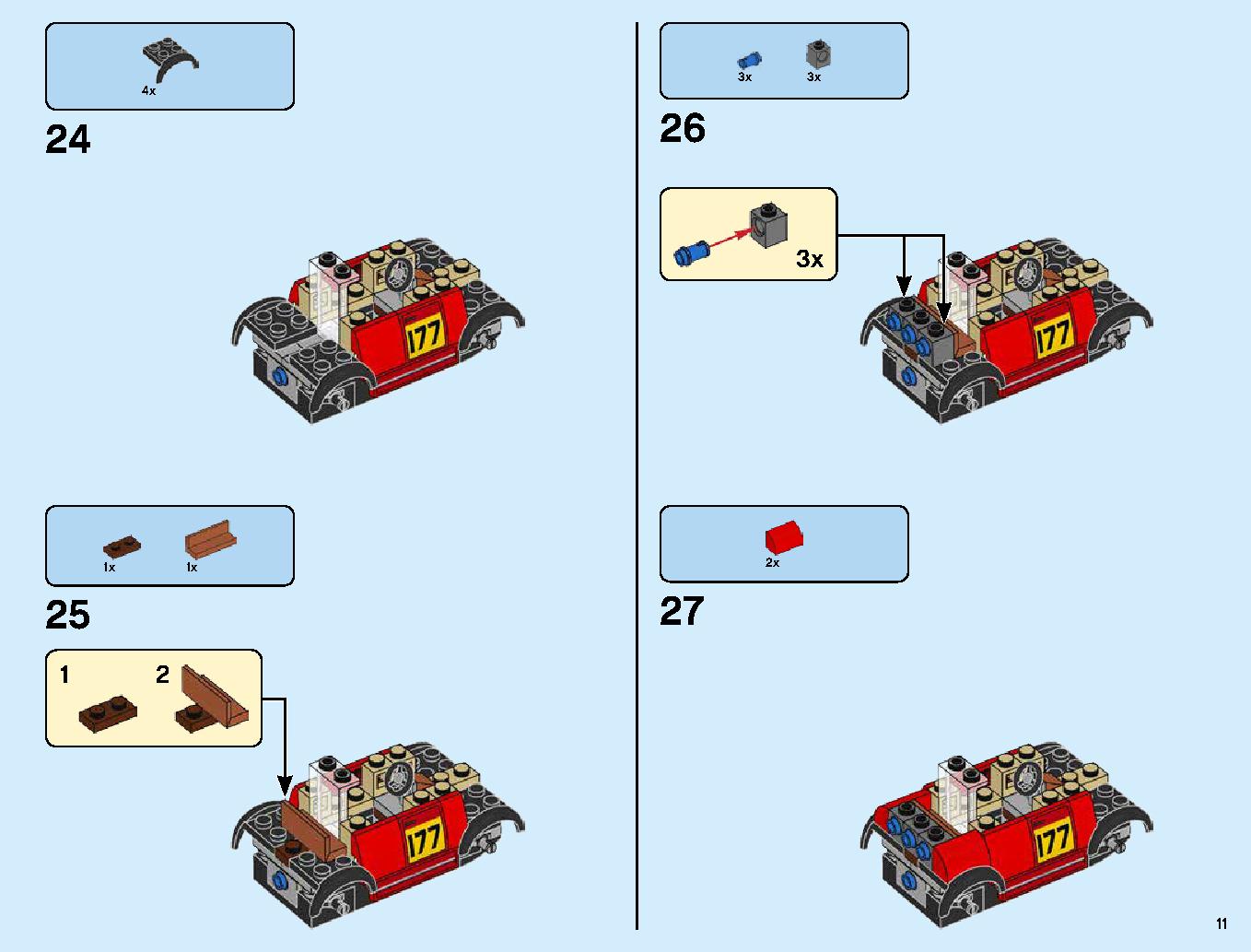 1967 Mini Cooper S Rally and 2018 MINI John Cooper Works Buggy 75894 LEGO information LEGO instructions 11 page