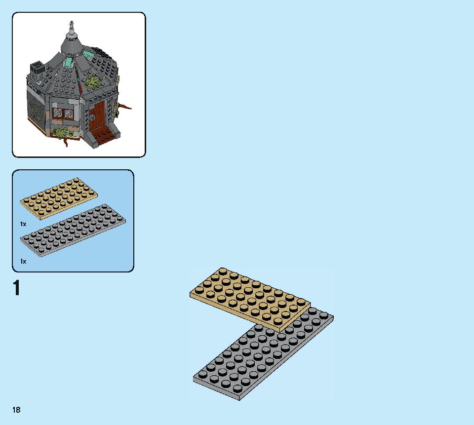 Hagrid's Hut: Buckbeak's Rescue 75947 LEGO information LEGO instructions 18 page