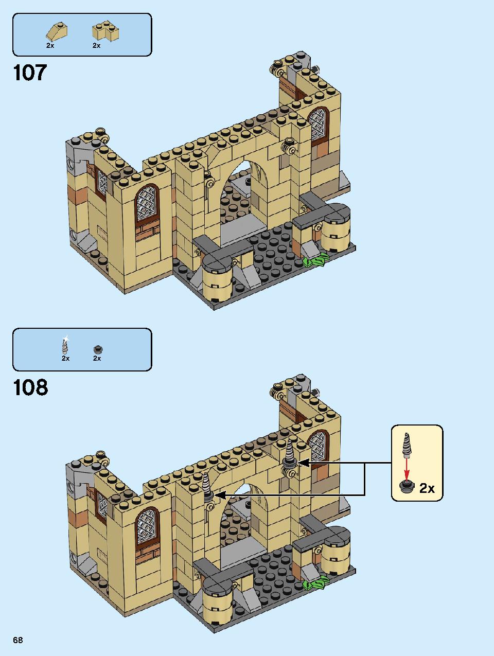 Hogwarts Clock Tower 75948 LEGO information LEGO instructions 68 page