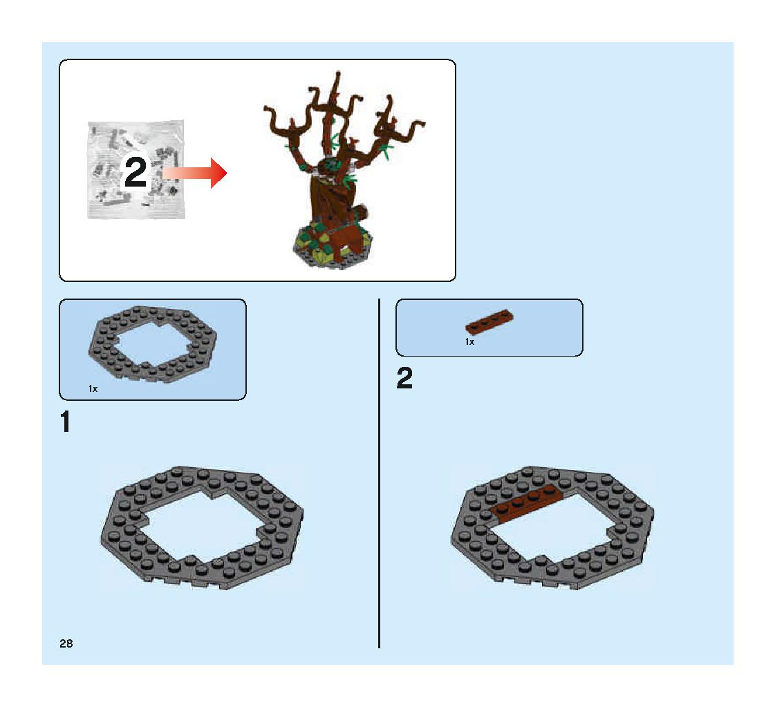 Hogwarts Whomping Willow 75953 LEGO information LEGO instructions 28 page