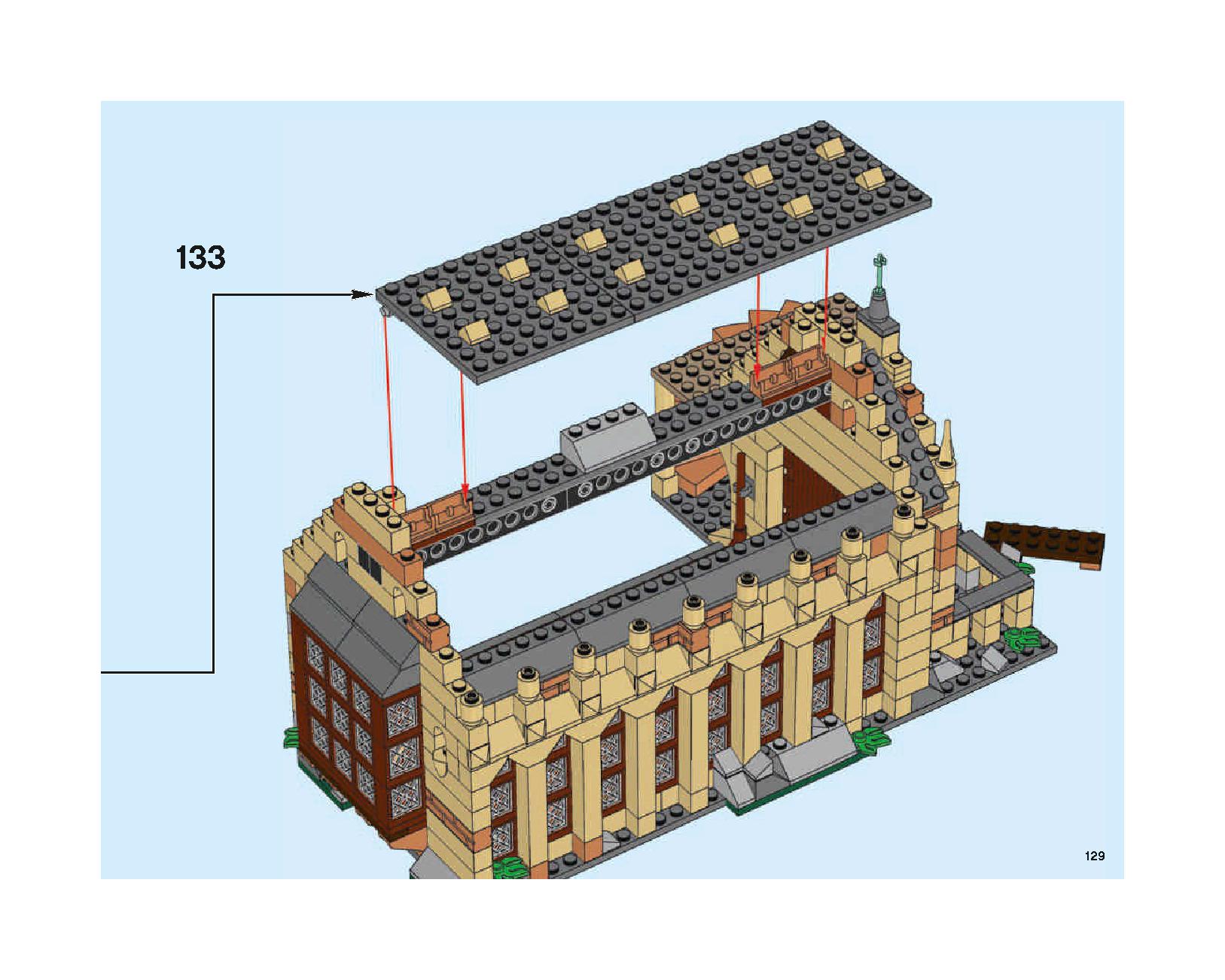 Hogwarts Great Hall 75954 LEGO information LEGO instructions 129 page