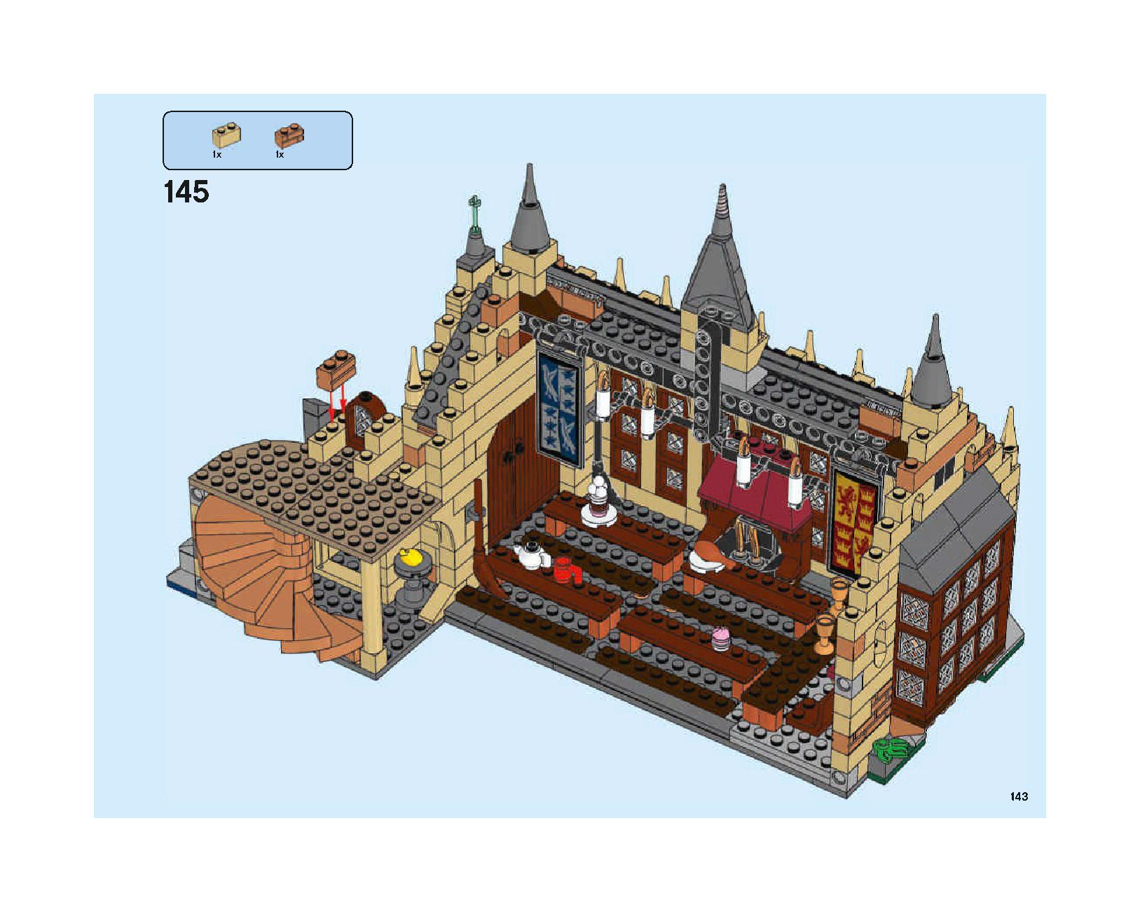 Hogwarts Great Hall 75954 LEGO information LEGO instructions 144