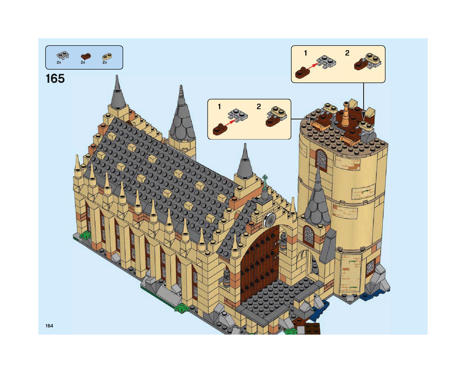 Hogwarts Great Hall 75954 Лего информация Лего инструкции 164 page