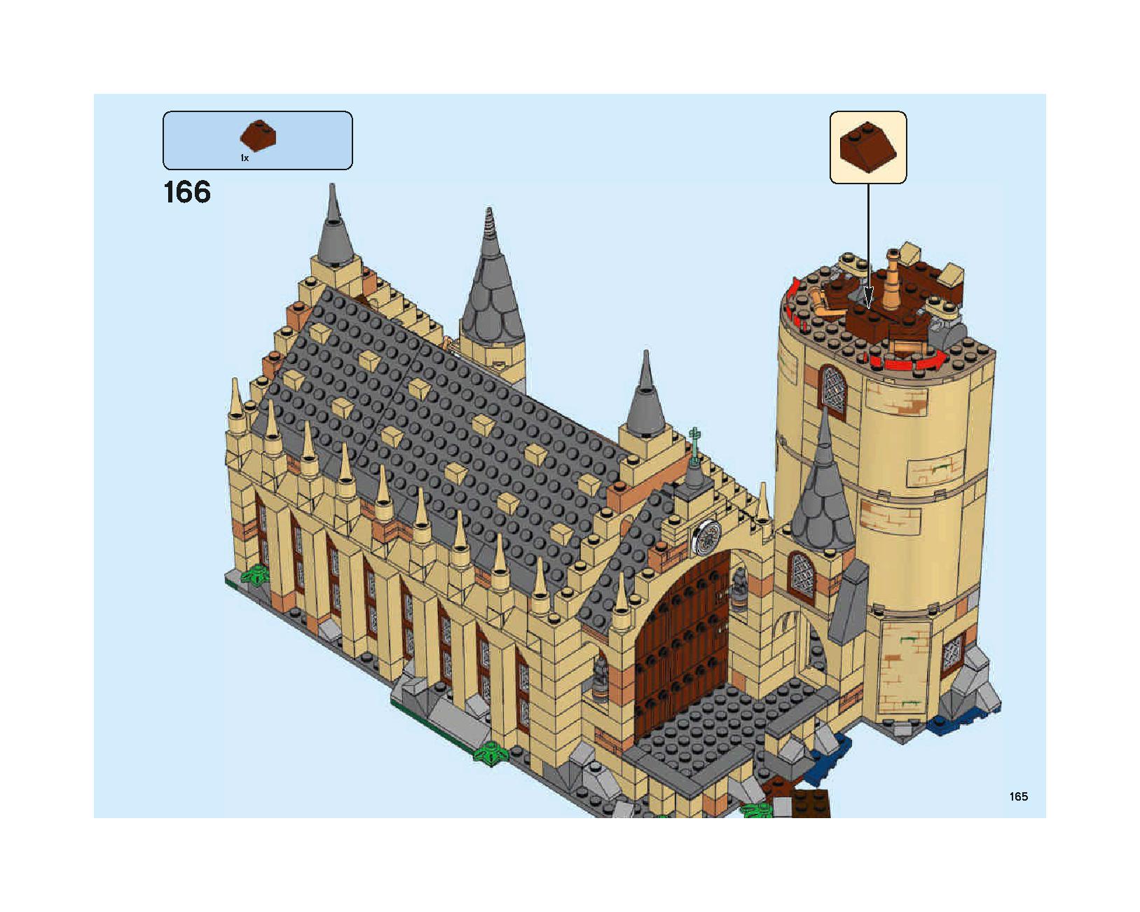 Hogwarts Great Hall 75954 Лего информация Лего инструкции 165 page