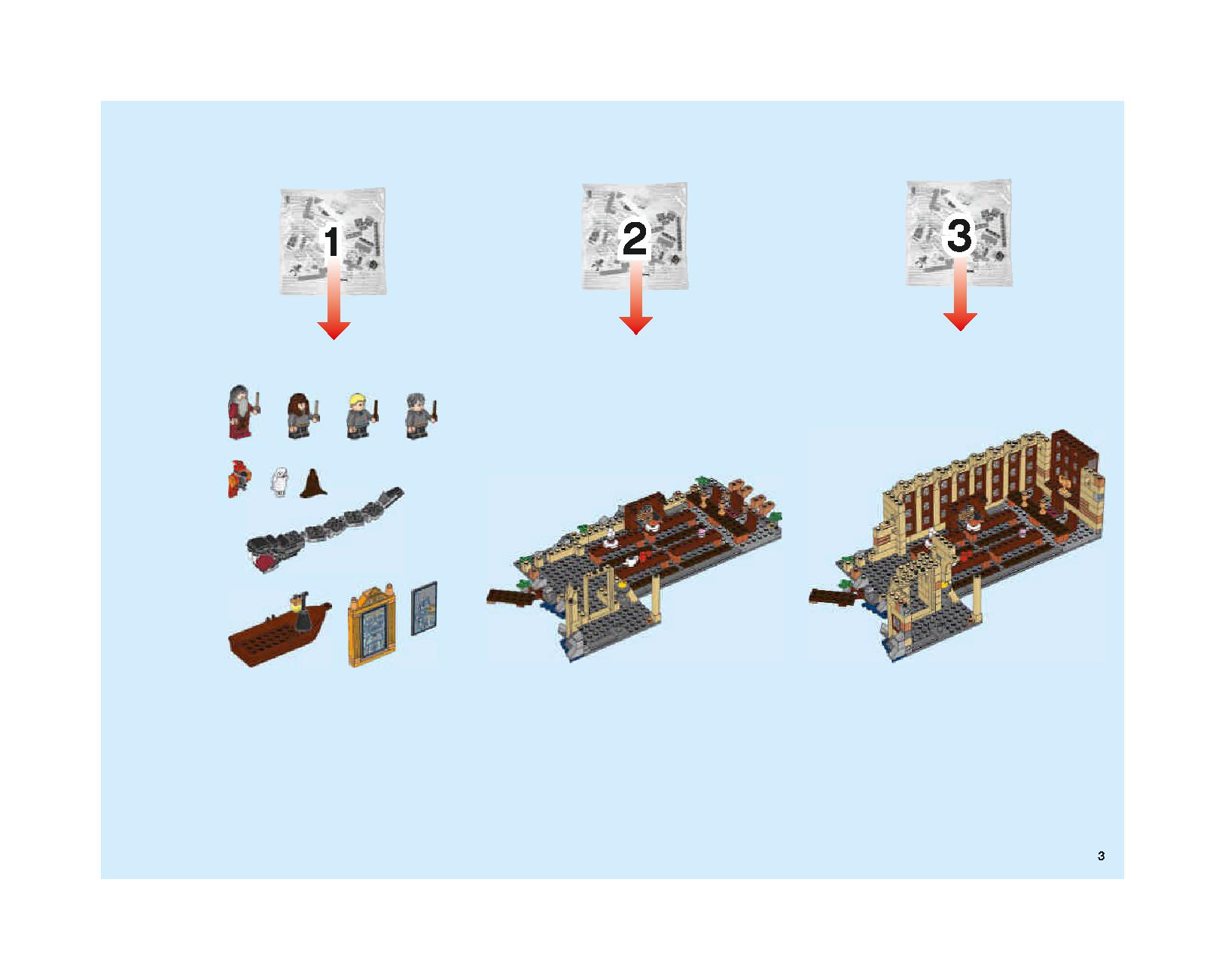 Hogwarts Great Hall 75954 LEGO information LEGO instructions 3 page