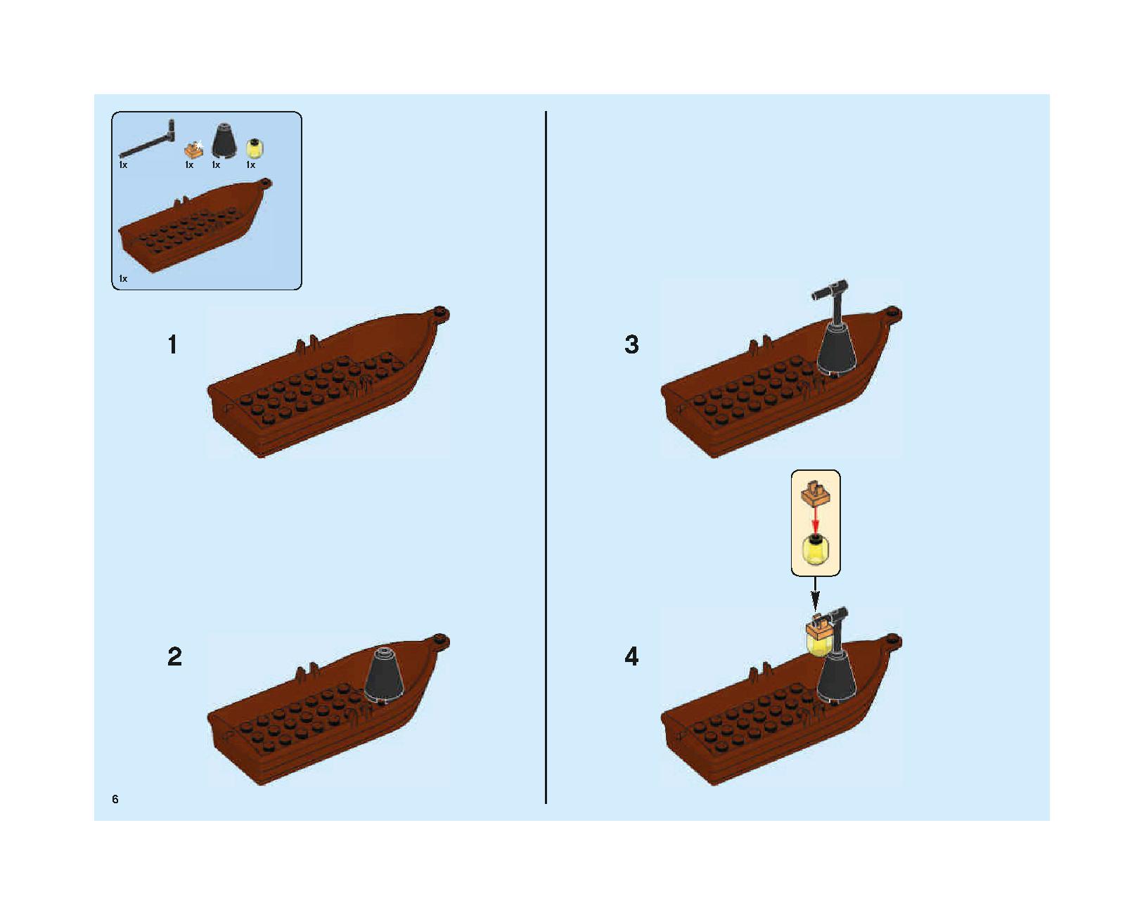 Hogwarts Great Hall 75954 LEGO information LEGO instructions 6 page