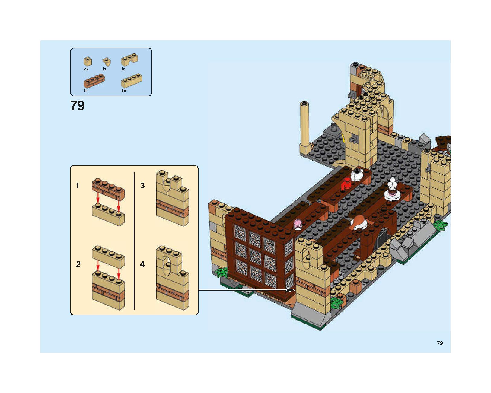 Hogwarts Great Hall 75954 LEGO information LEGO instructions 79 page