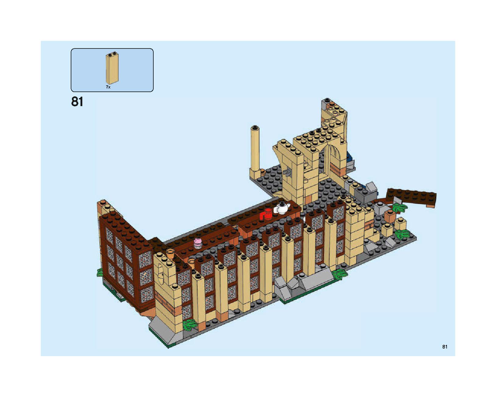 Hogwarts Great Hall 75954 LEGO information LEGO instructions 81 page