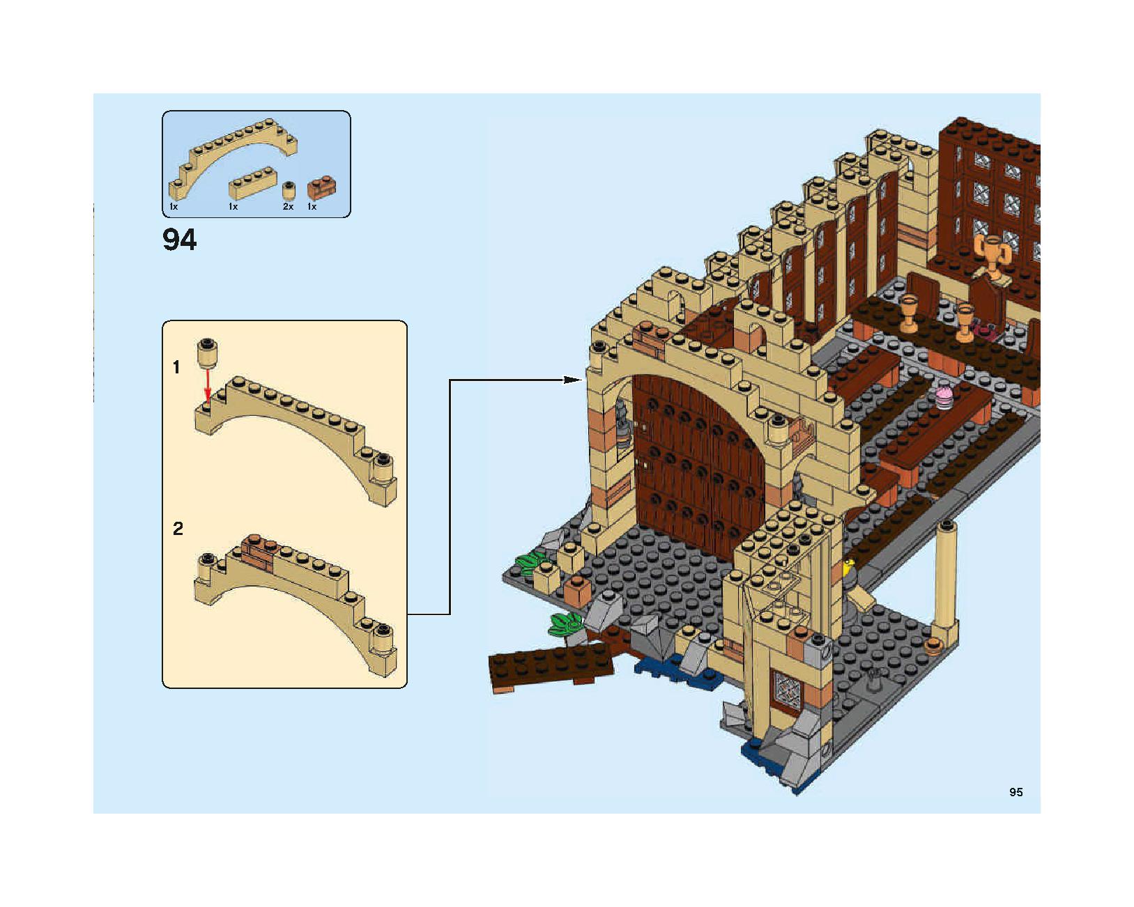 Hogwarts Great Hall 75954 LEGO information LEGO instructions 95 page