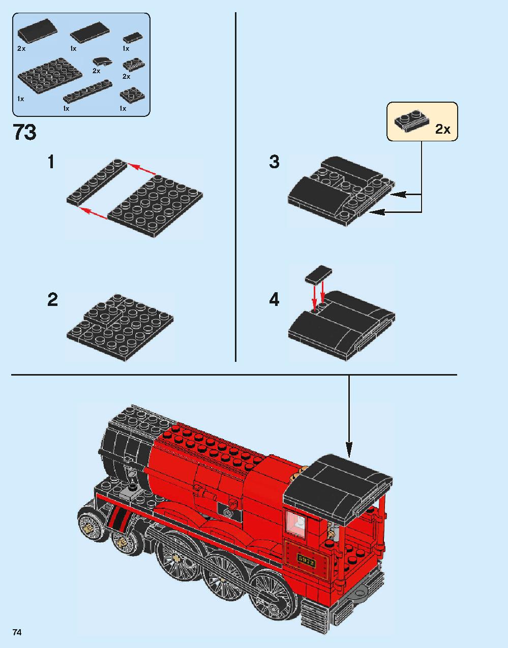 Hogwarts Express 75955 LEGO information LEGO instructions 74 page