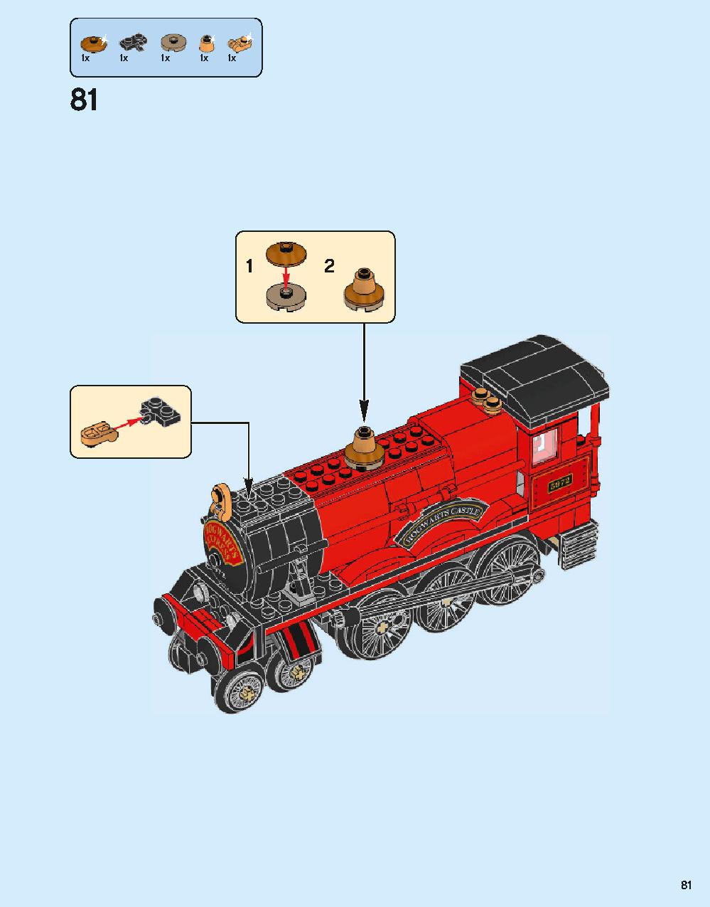 Hogwarts Express 75955 LEGO information LEGO instructions 81 page