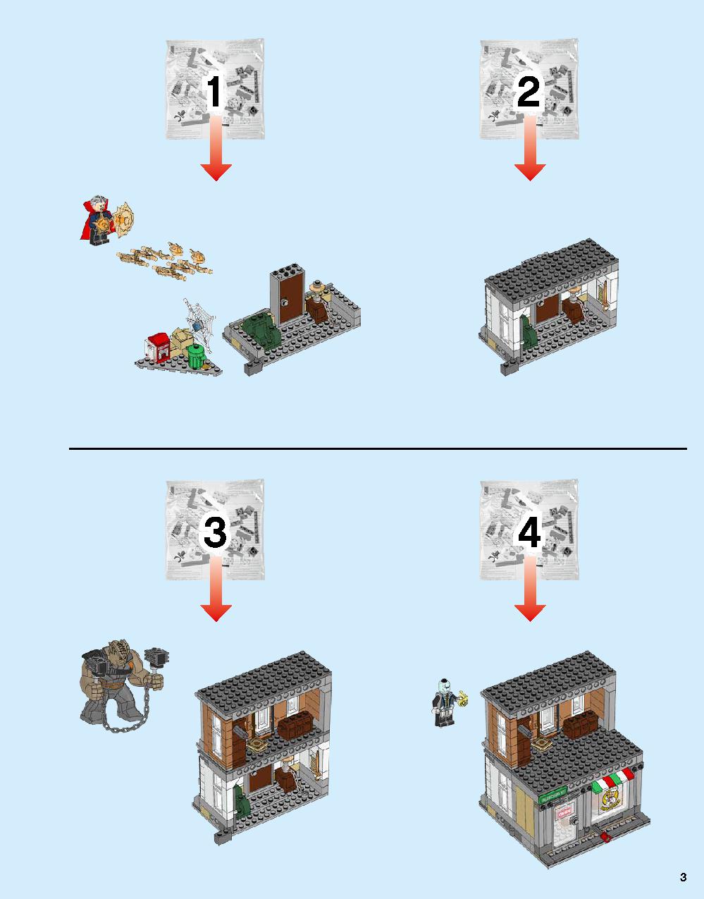 Sanctum Santorum Showdown 76108 LEGO information LEGO instructions 3 page