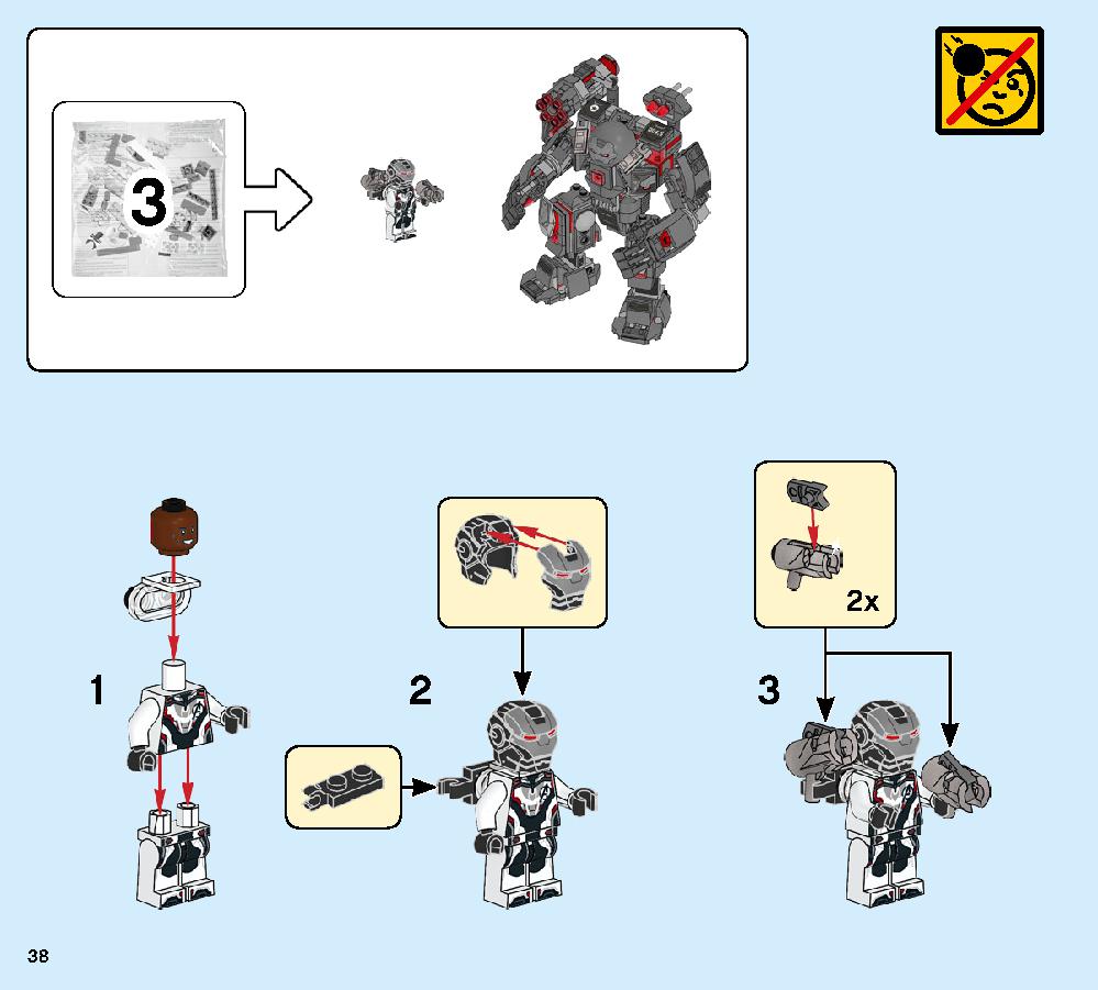 War Machine Buster 76124 LEGO information LEGO instructions 38 page