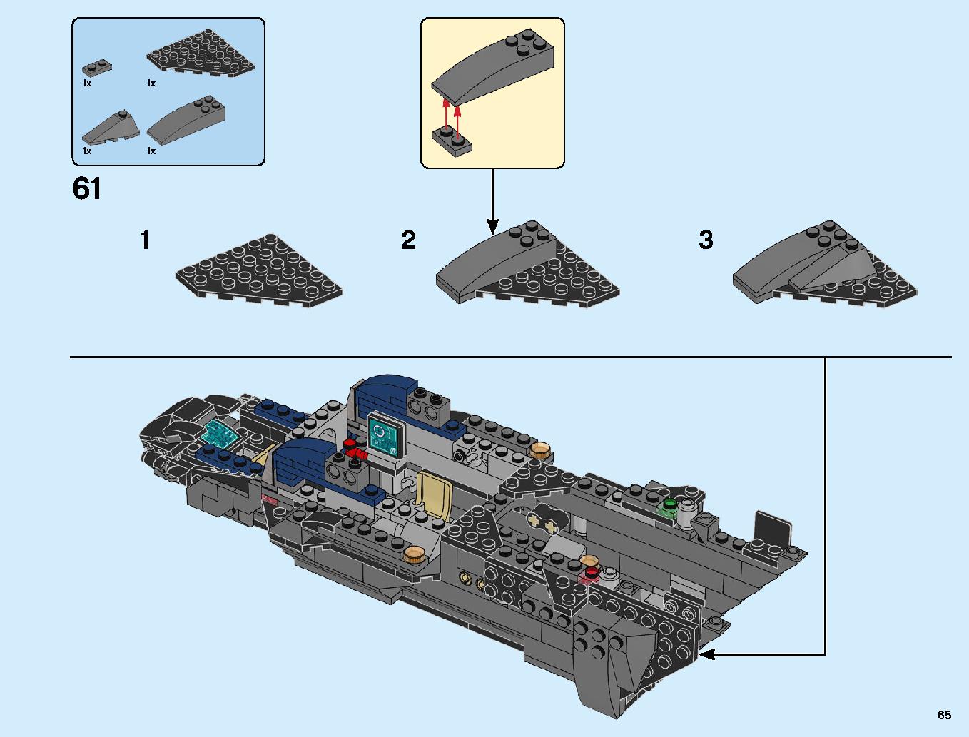 Avengers Ultimate Quinjet 76126 LEGO information LEGO instructions 65 page