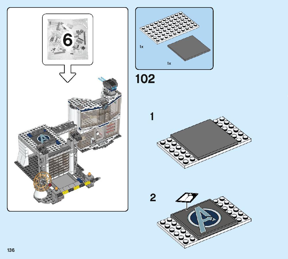 Avengers Compound Battle 76131 LEGO information LEGO instructions 136 page