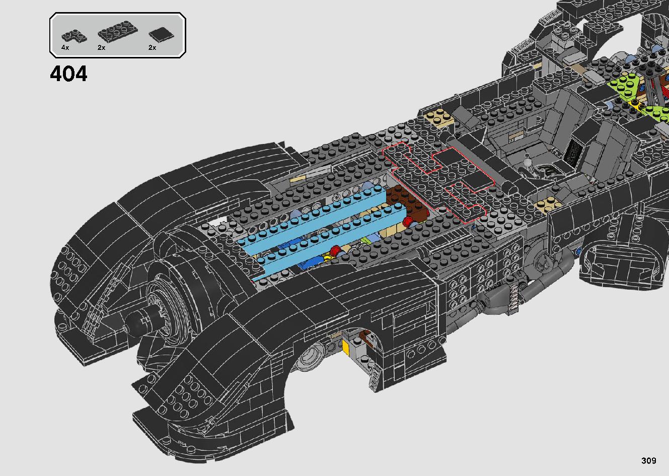 1989 Batmobile 76139 LEGO information LEGO instructions 309 page